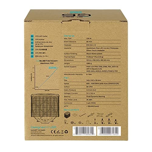 Iceberg Thermal IceSLEET G6 Stealth 85 CFM Air 160mm Black / Blue image