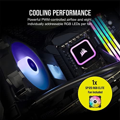 Corsair iCUE H60x RGB ELITE Water 120mm Black image