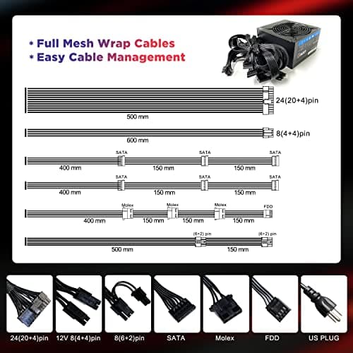 PowerSpec PS 650BF Black 650W Non-Modular 80+ Bronze image
