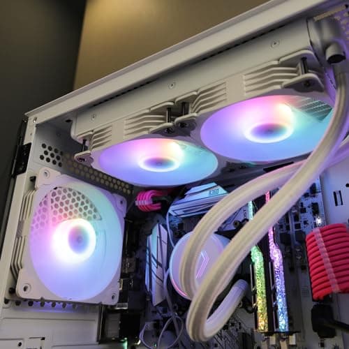 Vetroo ARGB120 120mm White Addressable RGB PWM 48.1 CFM 3-Pack image