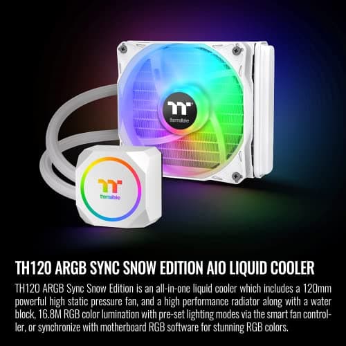 Thermaltake TH120 ARGB Sync 59.28 CFM Water 120mm White image
