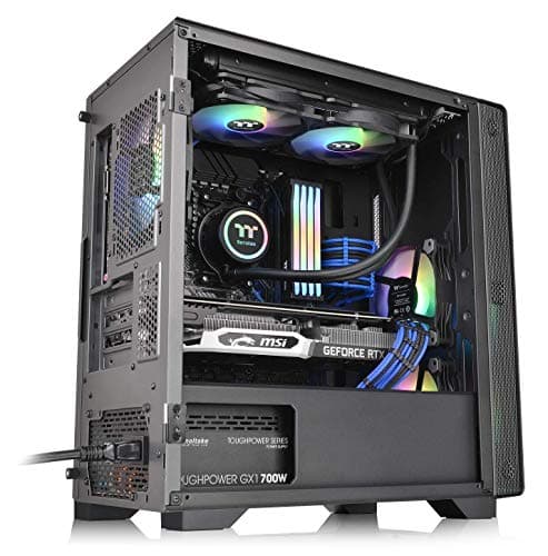 Thermaltake S300 Tempered Glass Edition ATX Mid-Tower Computer Case with 120mm Rear Fan Pre-Installed CA-1P5-00M1WN-00 image