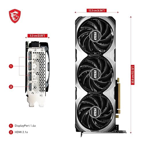 MSI VENTUS 3X E GeForce RTX 4070 Ti 12GB GDDR6X Silver / Black image