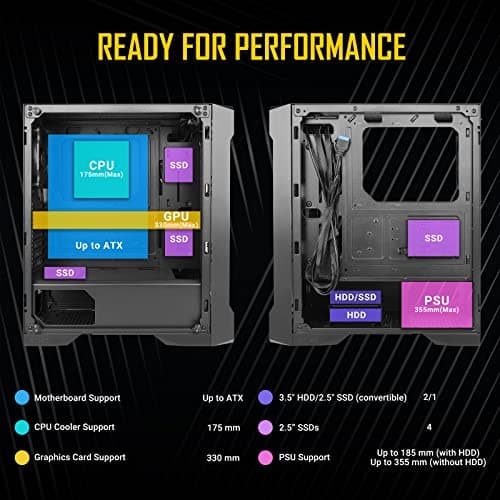 Antec NX420 ATX Mid Tower Black Tempered Glass Side Panel image