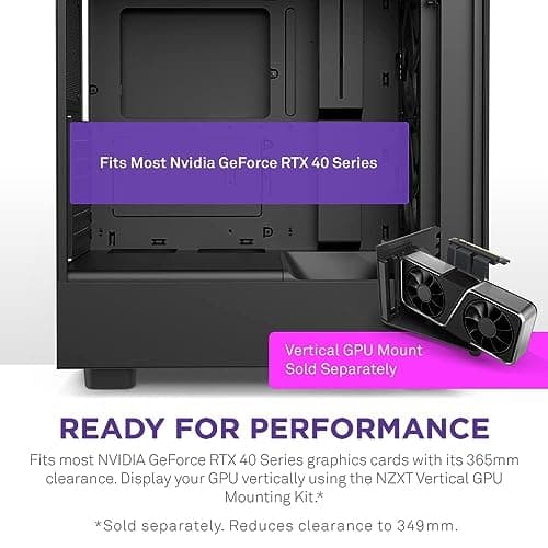 NZXT H5 Elite ATX Mid Tower Black Tempered Glass Side Panel image