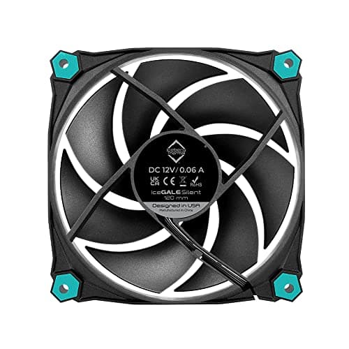 Iceberg Thermal IceGALE 120mm Black / Blue Silent 30 CFM 3-Pack image