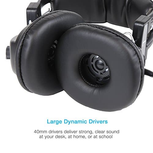 Cyber Acoustics ACM-500RB Closed Black Headphones image