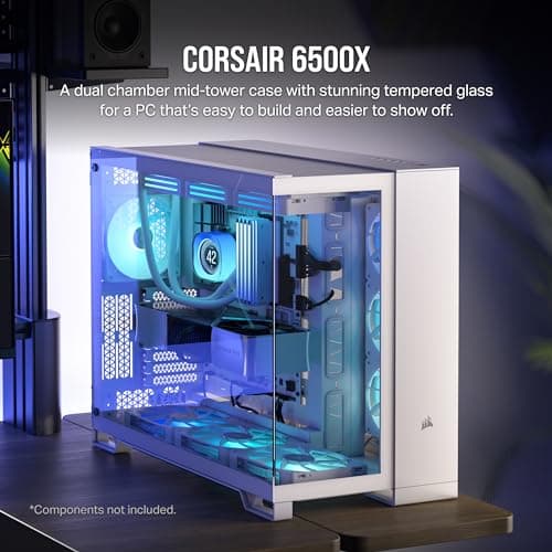 Corsair 6500X ATX Mid Tower White Tempered Glass image