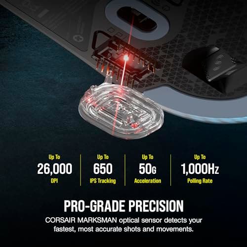 Corsair M75 Wireless/Bluetooth/Wired Optical Mouse image