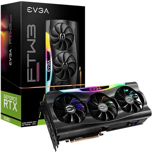 EVGA FTW3 ULTRA GAMING LHR GeForce RTX 3080 10GB LHR 10GB GDDR6X Black main image