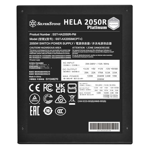 Silverstone HELA 2050R 2050W Fully Modular 80+ Platinum image