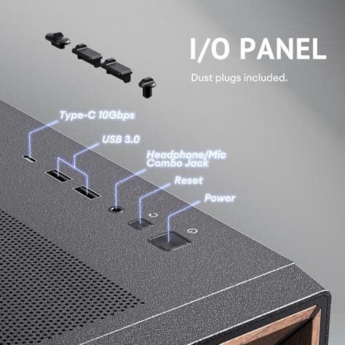 Antec FLUX ATX Mid Tower Black / Brown Tempered Glass Side Panel image