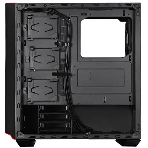 Silverstone PM02-G ATX Mid Tower Black / Red with Tempered Glass Side Panel and USB 3.2 Gen 1 Type-C USB 3.2 Gen 1 Type-A image