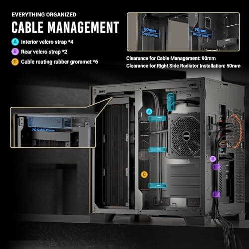 Antec C8 Wood ATX Full Tower Black / Brown with Tempered Glass Side Panel and USB 3.2 Gen 2 Type-C USB 3.2 Gen 1 Type-A image