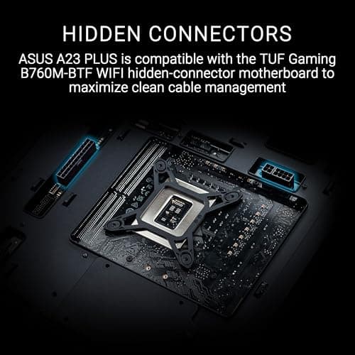 Asus A23 PLUS Micro ATX Mid Tower Black Tempered Glass Side Panel, USB 3.2 Gen 2 Type-C, USB 3.2 Gen 1 Type-A image