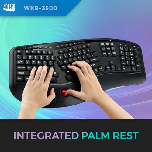 Adesso WKB-3500UB Wireless Ergonomic Keyboard image