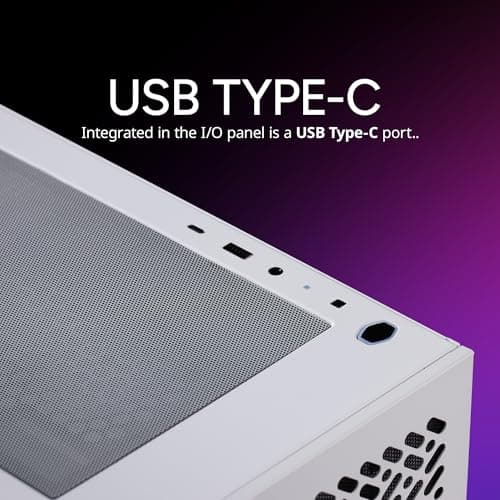 Cooler Master Elite 302 Micro ATX Mini Tower White / Black with Tempered Glass Side Panel and USB 3.2 Gen 1 Type-C, USB 3.2 Gen 1 Type-A image