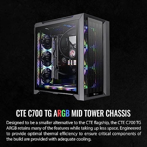 Thermaltake CTE C700 ATX Mid Tower Black Tempered Glass ARGB image