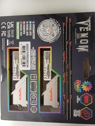 Patriot Viper Venom RGB Black / White DDR5-6600 CL40 32GB (2x16GB) image
