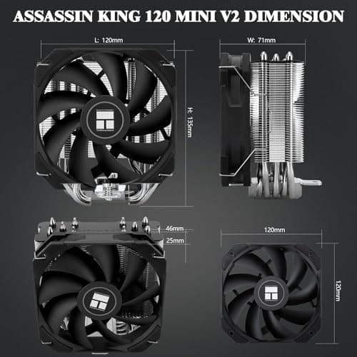 Thermalright Assassin King 120 MINI V2 Air 135mm Black / Silver image