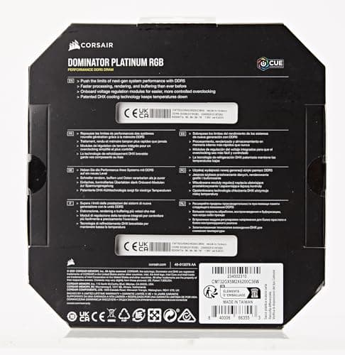 Corsair Dominator Platinum RGB White DDR5-6200 CL36 32GB (2x16GB) image