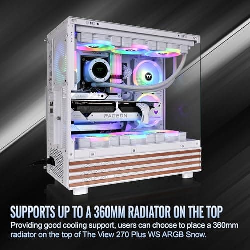  Thermaltake View 170 WS ARGB  Snow White (WOOD) image