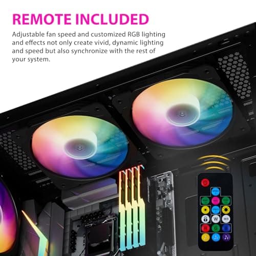 Vetroo SA-140 140mm Black 69.29 CFM PWM ARGB 3-Pack image