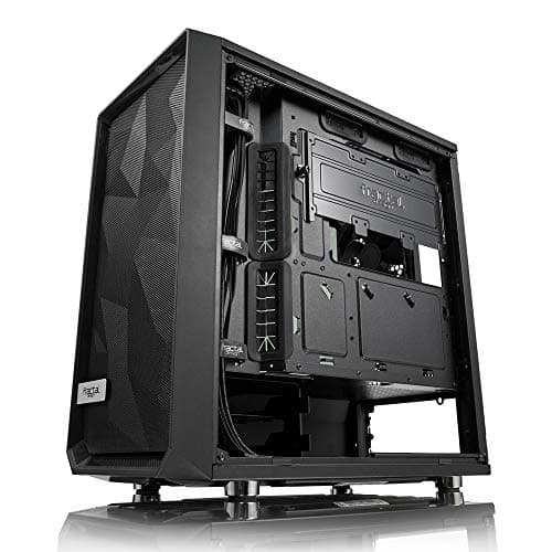 Fractal Design Meshify C Mini Micro ATX Mini Tower Black with Tinted Tempered Glass Side Panel and USB 3.2 Gen 1 Type-A image