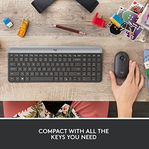Logitech MK470 Wireless/Wired Slim Keyboard With Optical Mouse image