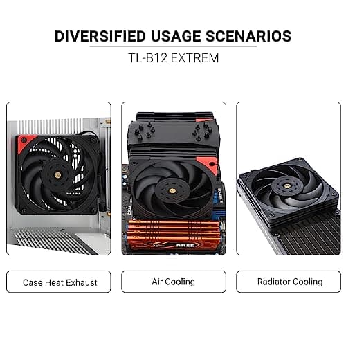 Thermalright TL-B12 EXTREM 120mm Black / Red PWM 112 CFM image