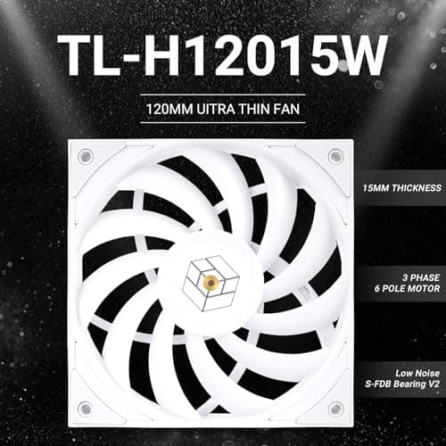 Thermalright TL-H12015 120mm White PWM 56.36 CFM 1-Pack image