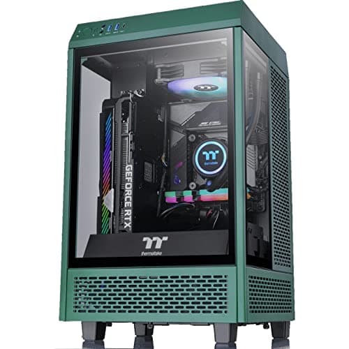 Thermaltake The Tower 100 Mini-ITX Tower Green / Black with Tempered Glass Side Panel and USB 3.2 Gen 2 Type-C, USB 3.2 Gen 1 Type-A image
