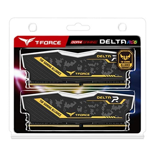 TEAMGROUP T-Force Delta TUF Gaming Alliance RGB Black / Gold DDR4-3200 CL16 16GB (2x8GB) image