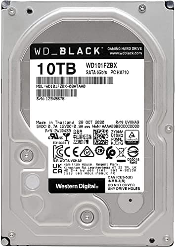 Western Digital WD_BLACK 10TB 3.5" HDD 7200RPM SATA Internal image
