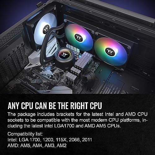 Thermaltake TH280 V2 ARGB Sync Water 280mm 84.32 CFM Black image