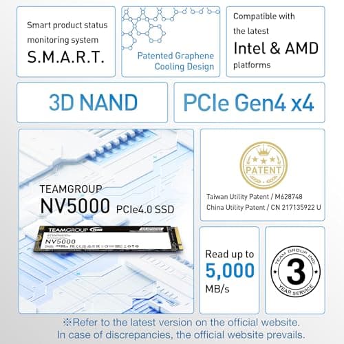 TEAMGROUP NV5000 2TB SSD M.2-2280 PCIe 4.0 x4 NVMe image