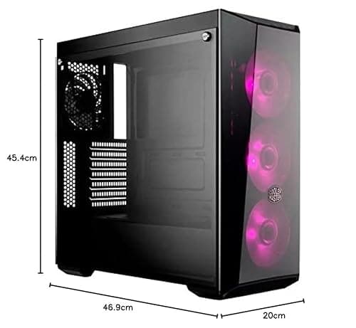Cooler Master MasterBox Lite 5 RGB ATX Mid Tower Black Tempered Glass Side Panel, RGB, USB 3.2 Gen 1 Type-A image