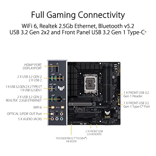 Asus B760 TUF GAMING B760M-PLUS WIFI D4 DDR4 Micro ATX image