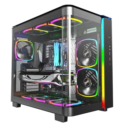 Montech KING 95 PRO ATX Mid Tower Black Tempered Glass Side Panel image