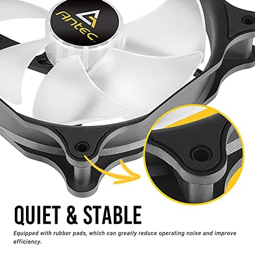 Antec 120mm RGB Case fan, RGB High Performance PC Fan, 4-pin RGB, F12 Series, 3 Packs image