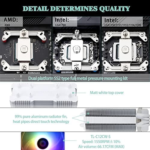 Thermalright Assassin X Refined SE Air 148mm RGB White / Silver image