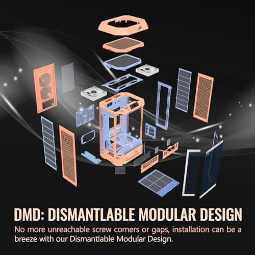 Thermaltake The Tower 300 MicroATX Mini Tower Tempered Glass Side Panel - Peach Fuzz image