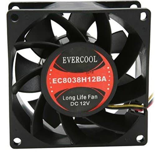 Evercool EC-8038 80mm Black 67.09 CFM 1-Pack image