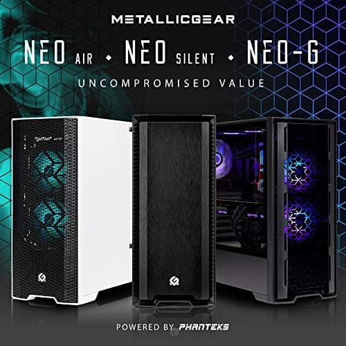 MagniumGear Neo Air ATX Mid Tower White / Black Tempered Glass Side Panel, USB 3.2 Gen 1 Type-A Front Panel, 450 x 200 x 460 mm Dimensions image
