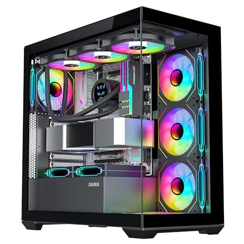 SAMA SV01 ATX Mid Tower Black Tempered Glass Side Panel, USB 3.2 Gen 2 Type-C USB 3.2 Gen 1 Type-A main image