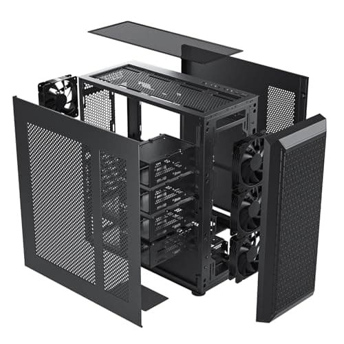 DARKROCK Classico Storage Master ATX Mid Tower Black Mesh Side Panel image