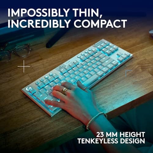 Logitech G915 LIGHTSPEED TKL RGB Wireless/Wired/Bluetooth Logitech Low-Profile GL Tactile Gaming Keyboard image