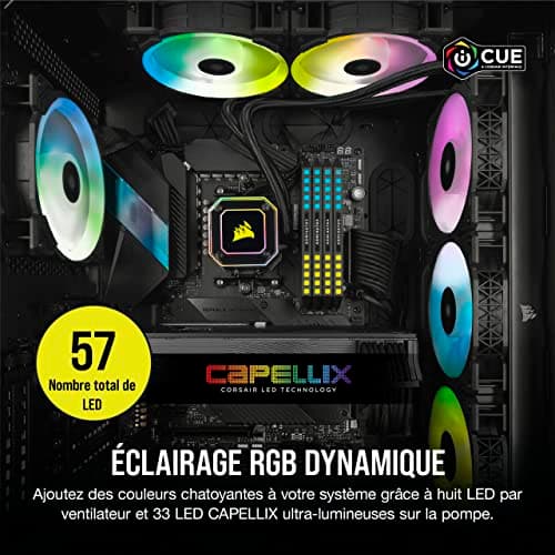 Corsair iCUE H150i ELITE CAPELLIX Water 360mm Black image