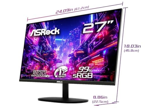 ASRock CL27FF 27" 1080p 100Hz IPS Monitor image