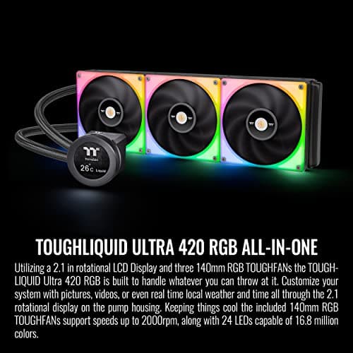 Thermaltake TOUGHLIQUID Ultra RGB 107 CFM Water 420mm Black image